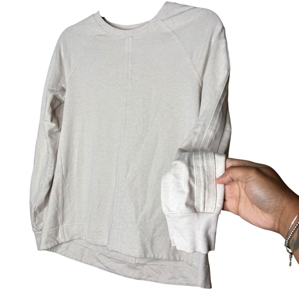 Athleta Womens XXS Ivory Raglan Sleeve Pullover Sweatshirt Top
Active
